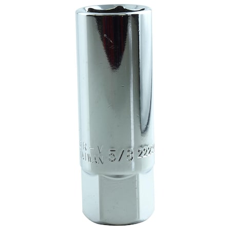 K-Tool International 3/8" Drive, 5/8" SAE Socket, 6 Points, Spark Plug 5/8", 6Pt, 3/8"Dr KTI-22221